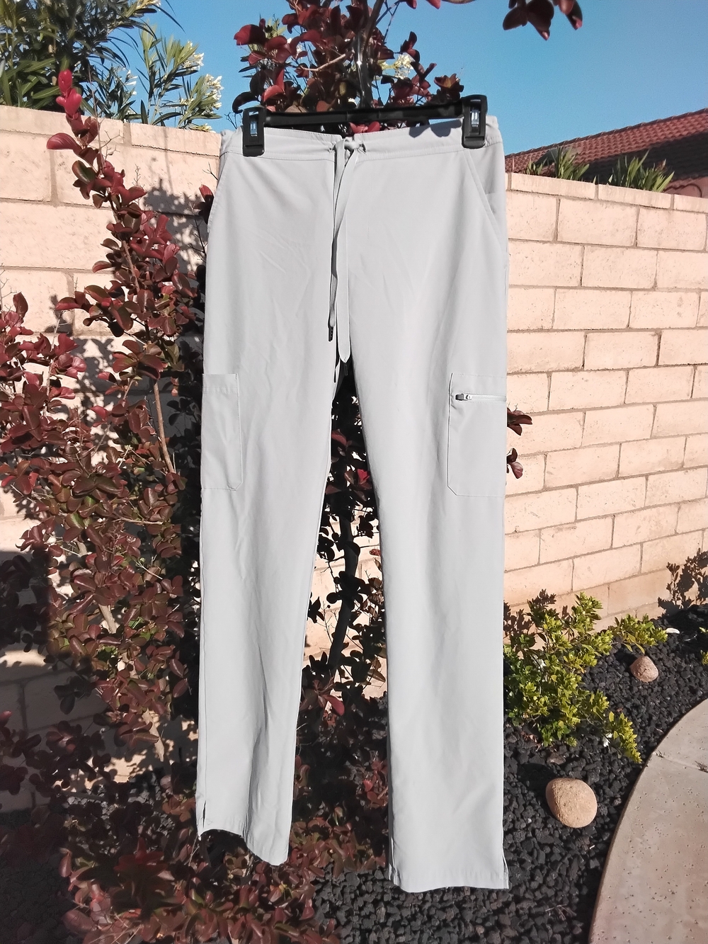 Women's Straight Leg Scrubs Pants — Light Gray